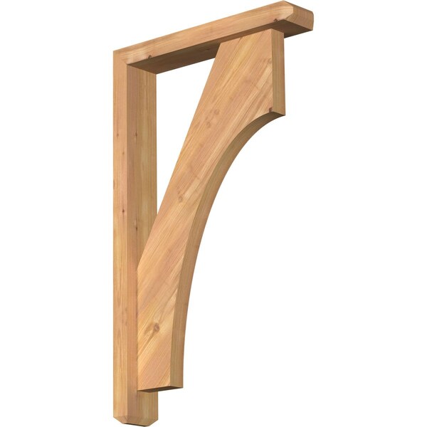 Ekena Millwork Westlake Craftsman Smooth Bracket w/ Offset Brace, Western Red Cedar, 3 1/2"W x 18"D x 30"H BKT0402X18X30WTL04SWR - main